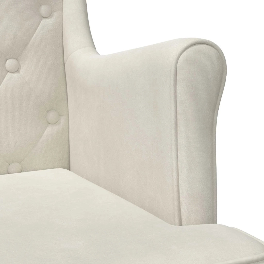 Poltrona Crema Velluto
