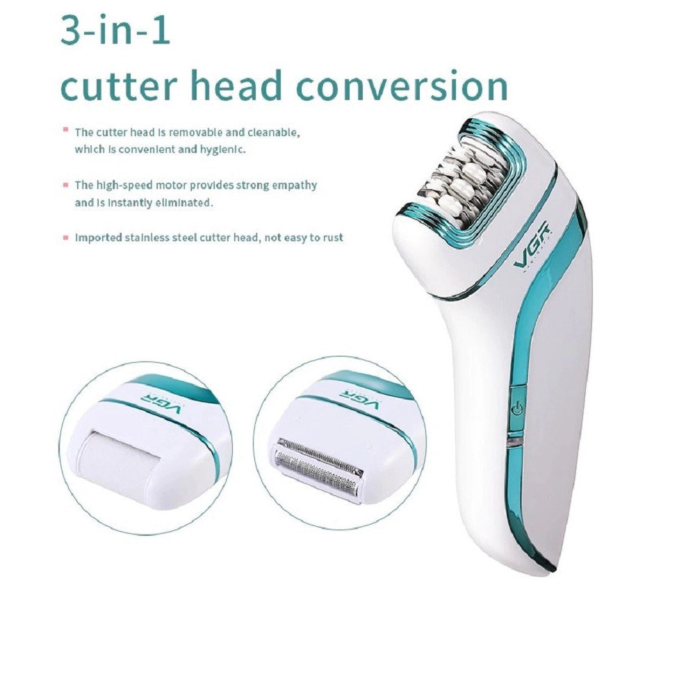 Trade Shop - Vgr V-713 Epilatore Professionale 3in1 Ricaricabile Depilazione Precisa -