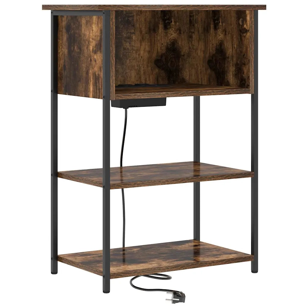 Armadio da Notte Rovere fumé 55 x 31 x 76 cm Legno multistrato 859502