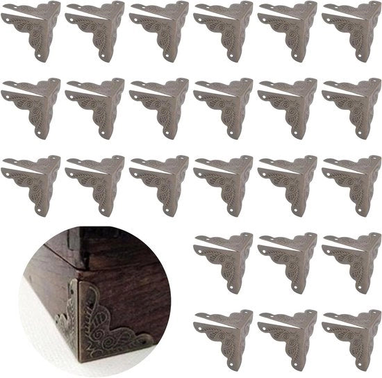 Decorazioni da Parete in Bronzo Antico - Accessori per Mobili - Scatola in Legno - Cassa per Gioielli