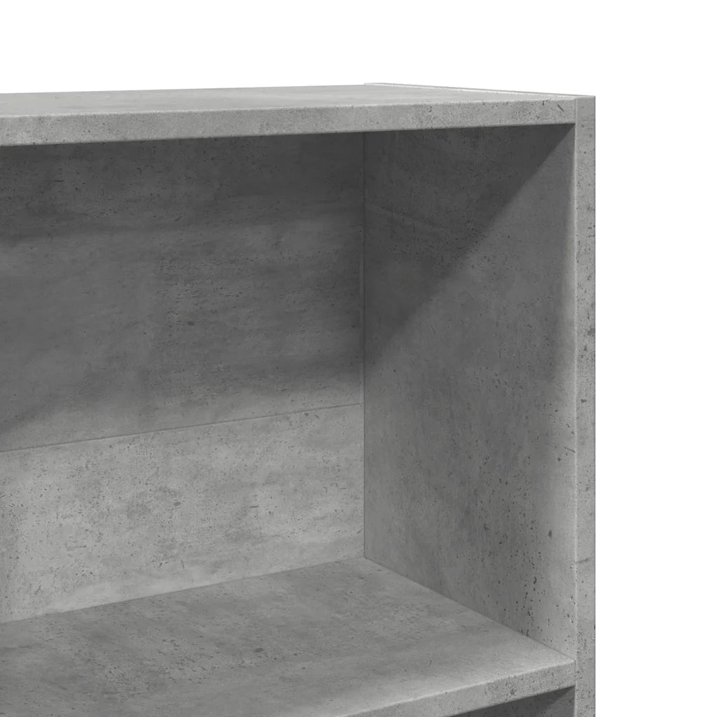 vidaXL Libreria Grigio Cemento 40x24x176 cm in Legno Multistrato