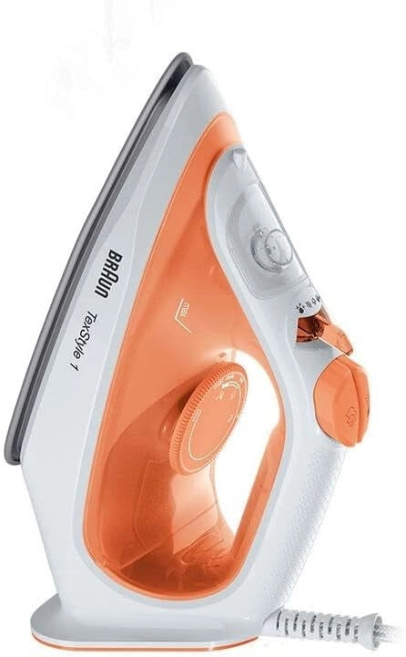 Braun si1009or ferro da stiro a vapore texstyle 1 steam iron orange/white 1900 w