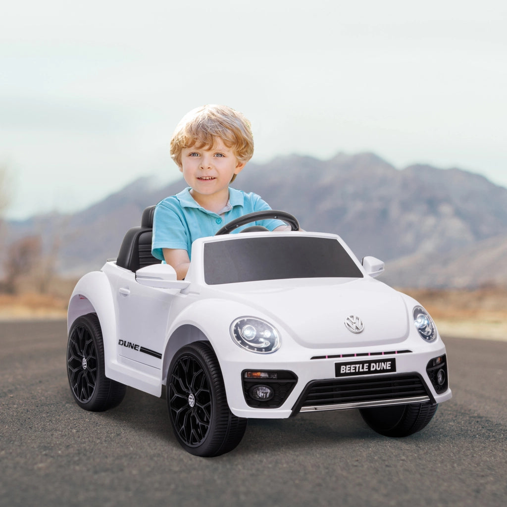 Giocattolo Bambini Auto Elettrica VW Beetle ¨C zephmum ¨C Bianco con Telecomando