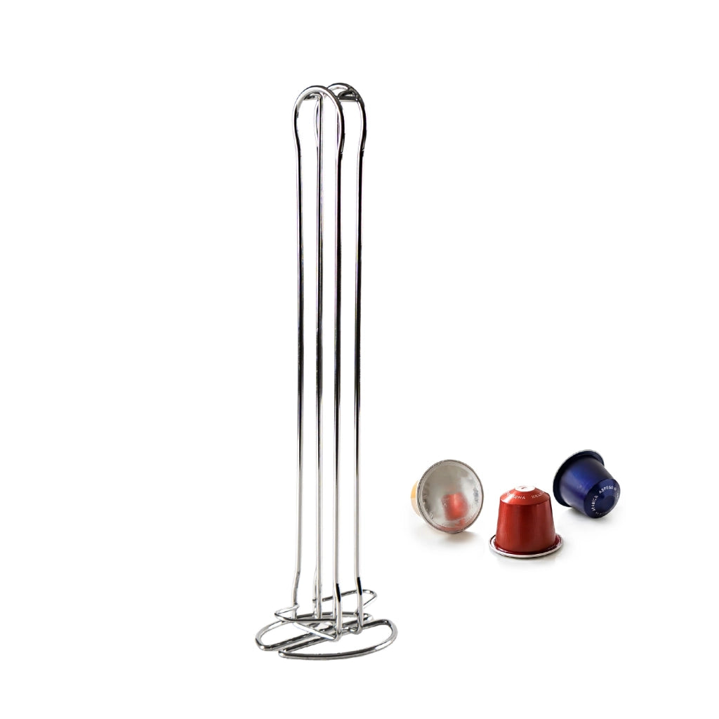 Porta Capsule Caffè in Metallo – Supporto Cialde Verticale Salvaspazio (20/30/36/40/52 Capsule) Organizzatore Caffè – Design Moderno e Girevole – Compatibile Tipo Nespresso Sonia-20Capsule