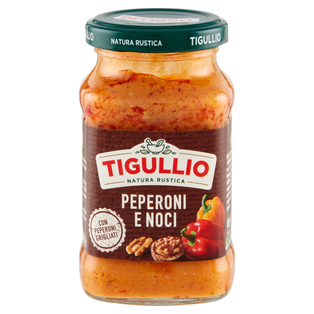 Tigullio pesto peperoni e noci in vasetto di vetro da 185 grammi