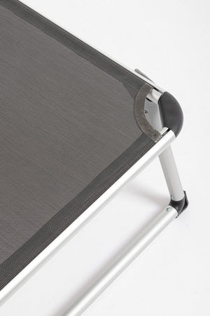 Set 4 Lettini Prendisole da Giardino con Tettuccio 58x193x76 cm in Alluminio Cayo Antracite