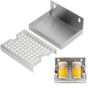 Sistema di raccordo per birra in acciaio inossidabile 304 - fissaggio al muro - raccoglitore di gocce - birra - contenitore di gocce con coperchio - 15,4x11,2x6,7 cm - raccoglitore di gocce