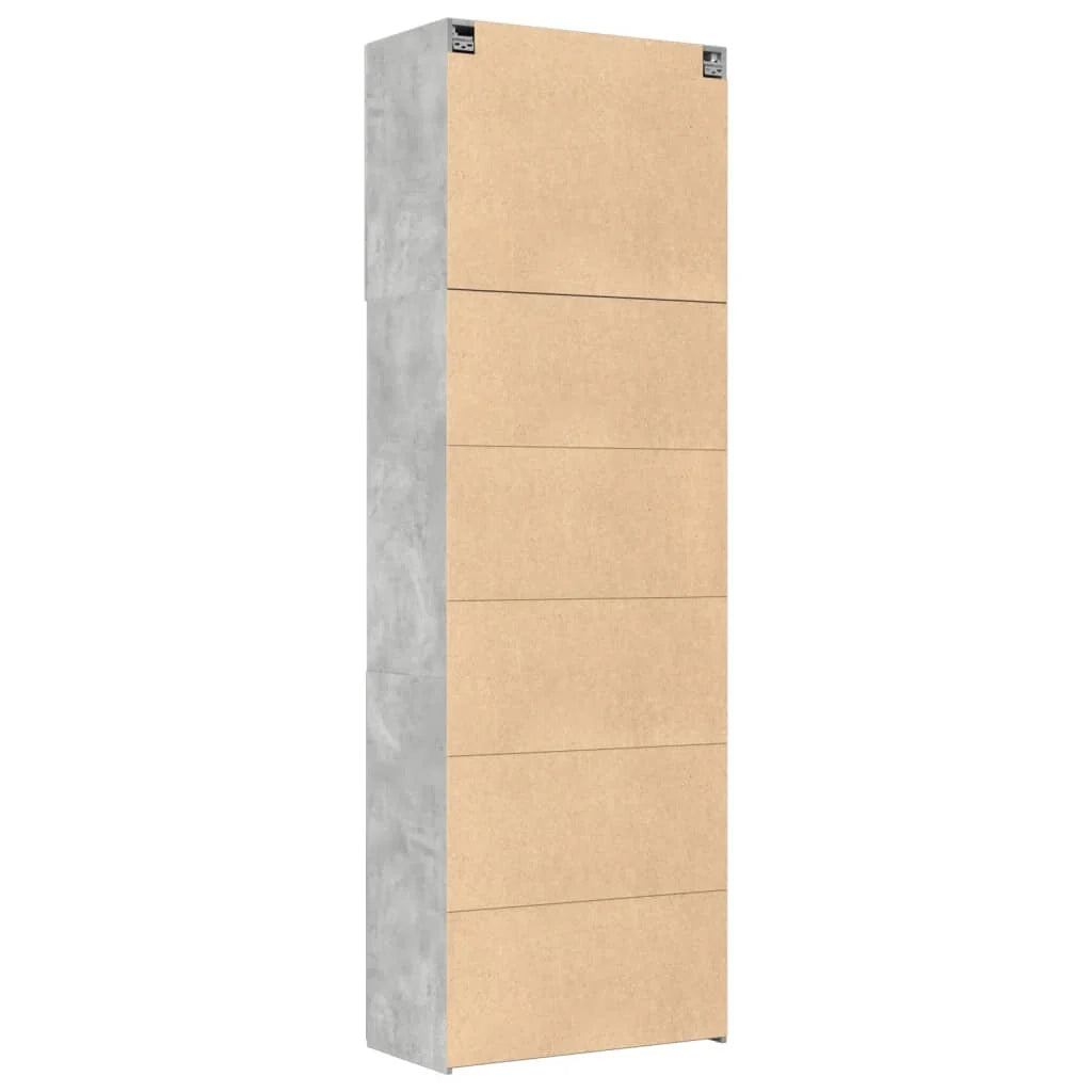 Credenza buffet cassettiera mobile contenitore organizer cucina soggiorno soggiorno alto 80 x 42,5 x 249 cm derivati ​​del legno grigio 02_0034724