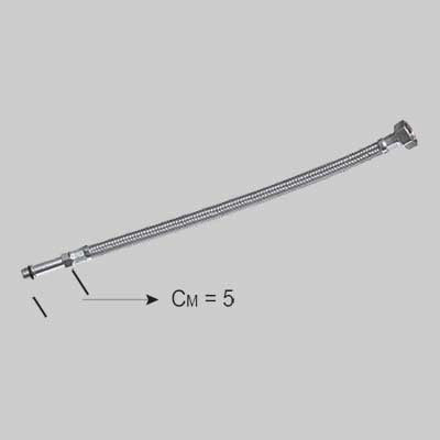 FLESSIBILE INOX PER MONOCOMANDO LUNGO  F 1/2 x M 10 cm 70     MADE IN ITALY