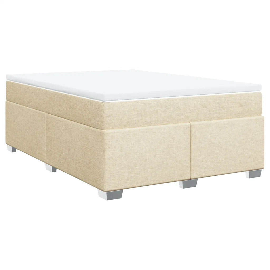 Giroletto a Molle con Materasso Crema 140x19 cm in Tessuto 3285135