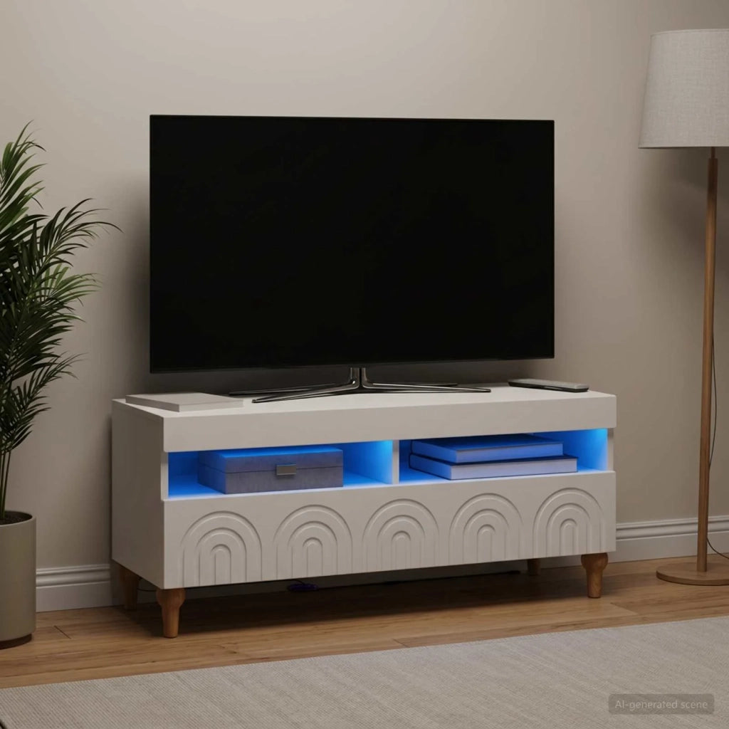 Mobile TV LED Bianco Legno ingegnerizzato 896325