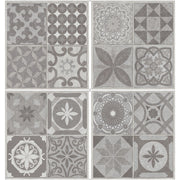 Set 22 Piastrelle Autoadesive per Pavimento e Parete 30x30 cm 2 mq in LTV PVC Effetto Maiolica Vintage