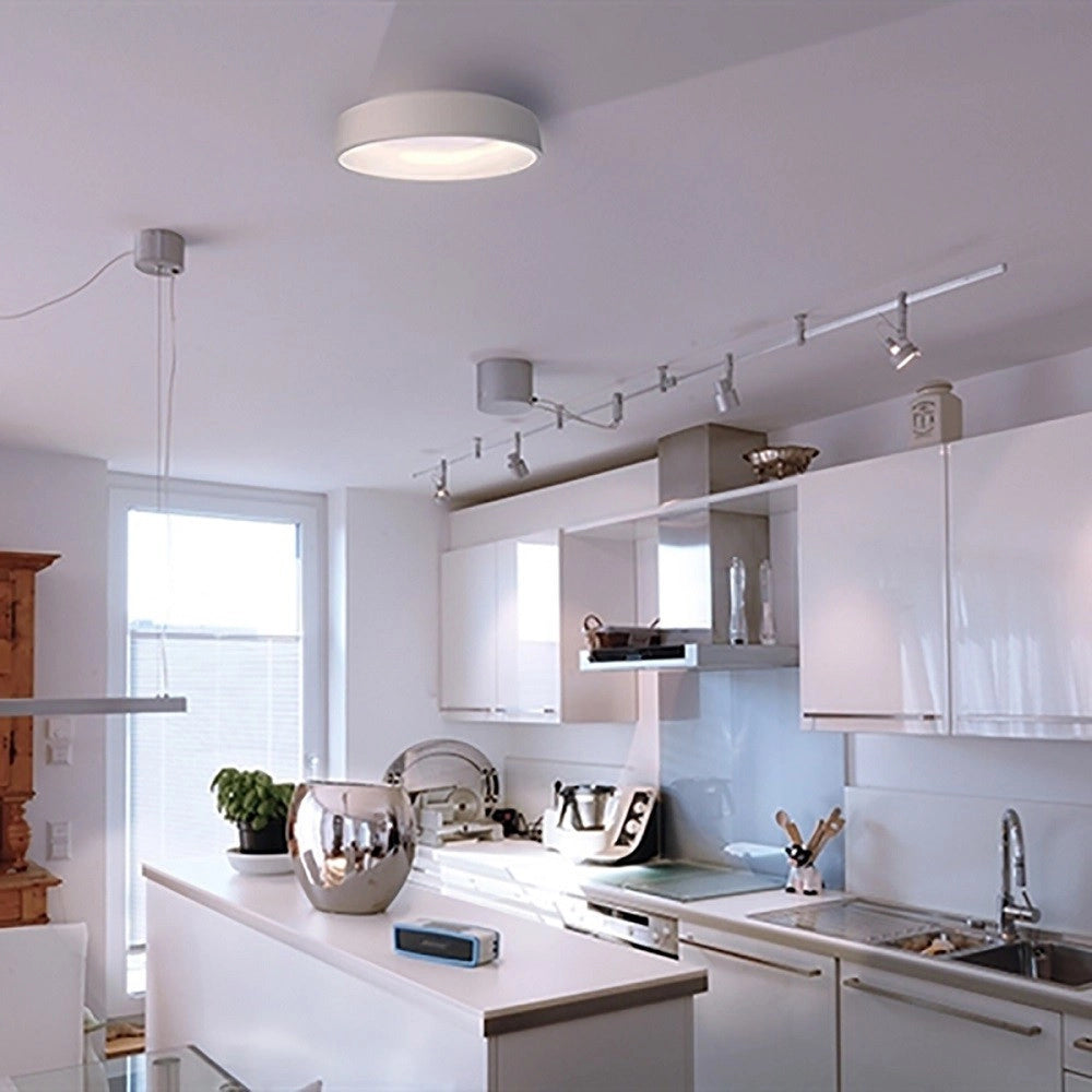 Trade Shop - Plafoniera Tonda Lampada Soffitto Parete Led 42w Cct 3000k 4000k Luce 60cm 230v - Bianco