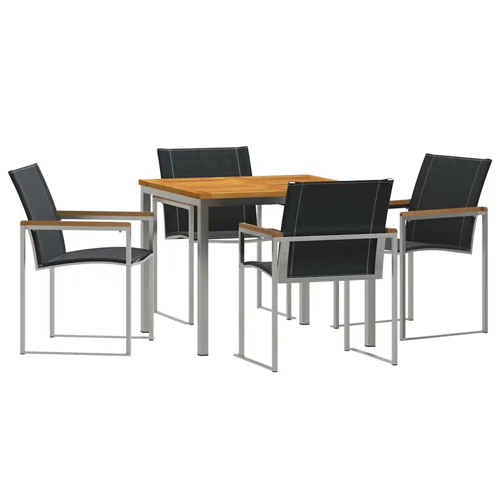 Set da Pranzo per Giardino 5 pcs Legno di Acacia Massello 3334814
