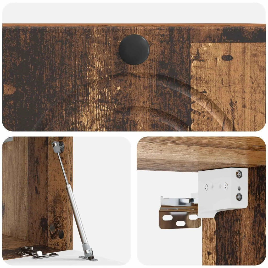 Mobile Porta TV da Muro Legno antico 59,5 x 31 x 30 cm 898203