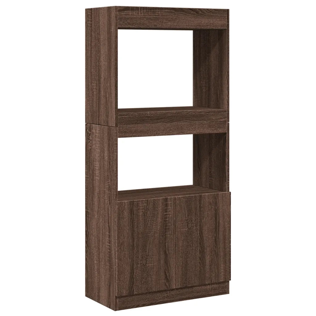 Credenza Rovere Marrone 63x33x140 cm in Truciolato 855112