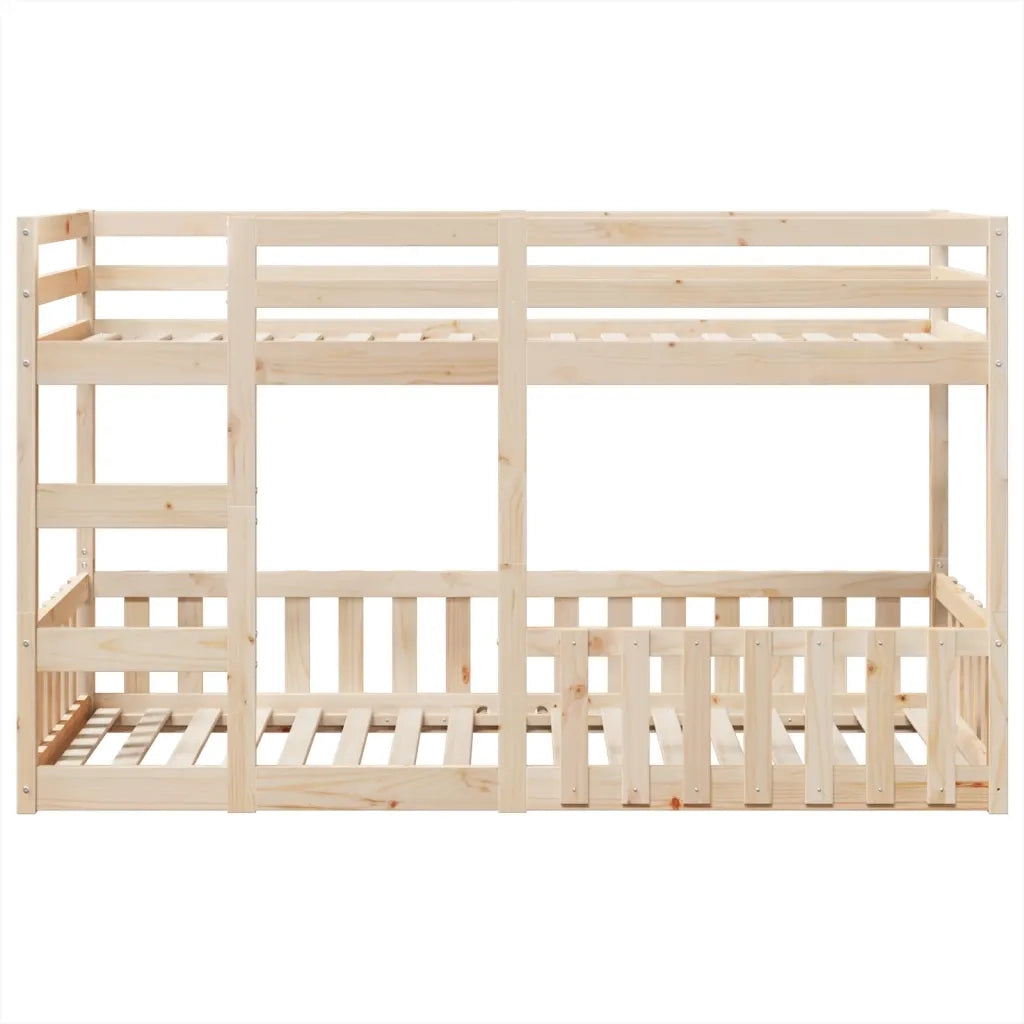 Letto a Castello 80x200 cm in Legno Massello di Pino