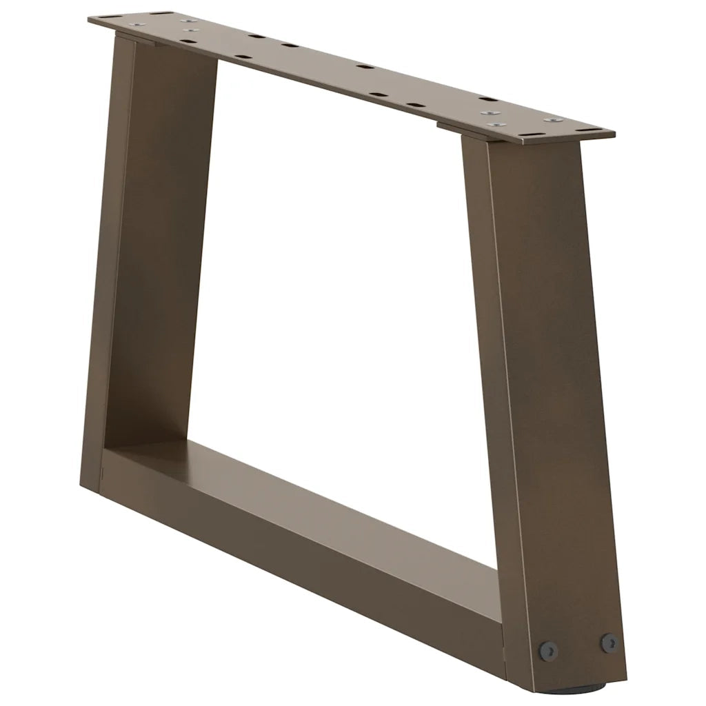 Gambe per Tavolino da CaffÃ¨ a Forma di V 2 pz Acciaio Naturale 60x(30-31,3) cm Acciaio