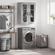 Mobile a Parete Grigio Cemento 69,5x34x90 cm Legno Multistrato 834990
