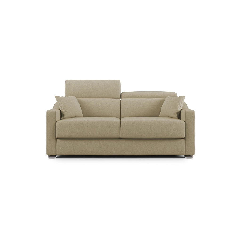 Amber Divano letto matrimoniale in tessuto smacchiabile T05 171 cm (mat. 120x197) cammello