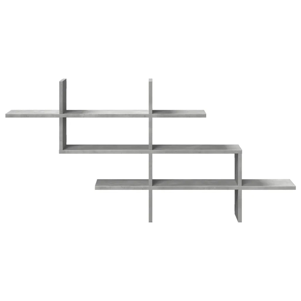 Scaffale a Muro Grigio Cemento 124,5x18x60,5 cm in Truciolato 853266