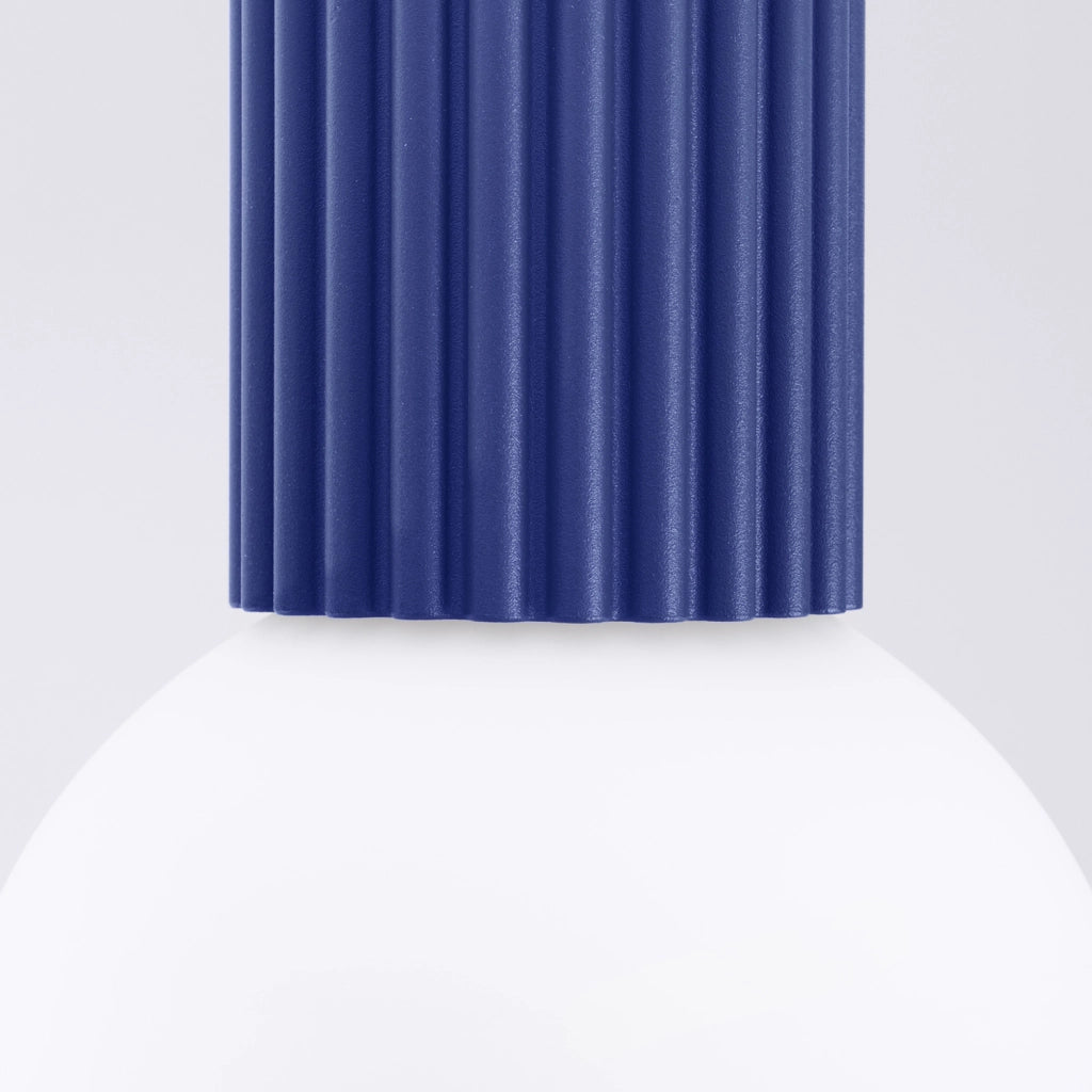 Spot soffitto SFERA Pure Lume blu vetro bianco IP44 G9