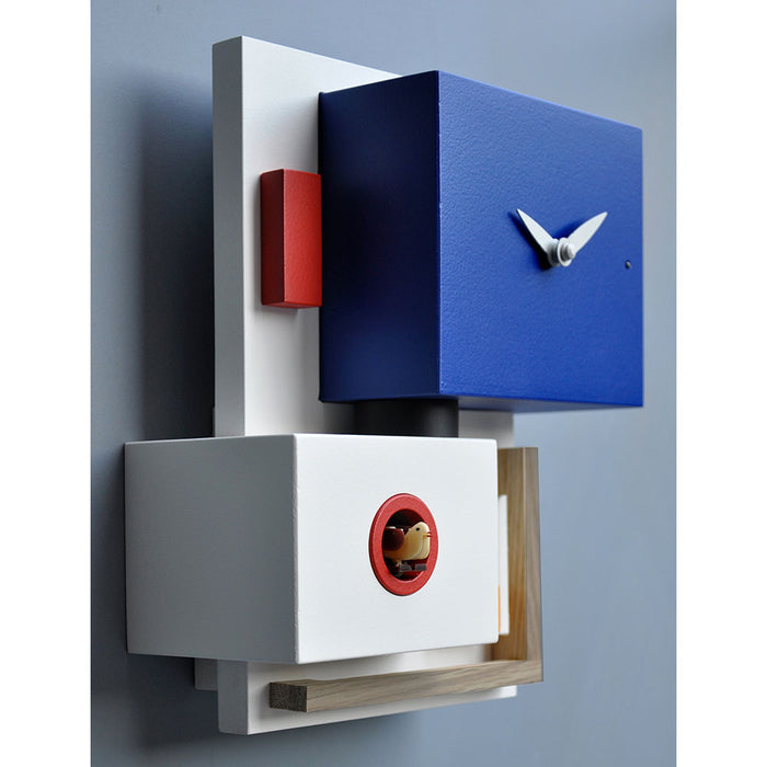 Orologio a Cucù da Parete 21x21x11cm Pirondini Italia Around Rietveld