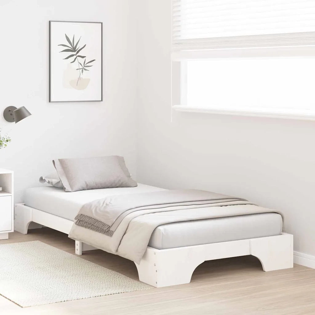 Struttura del letto Bianco 80 x 200 cm Pino massello 872882