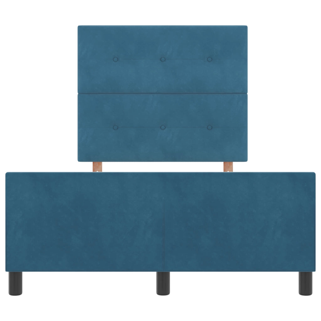 Letto Blu Scuro 120x190 cm Velluto