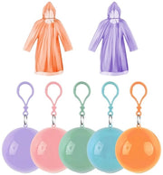Regenponcho - Impermeabile - Compatto e leggero - Multicolore - Giacca da pioggia - Ideale per festival e attività all'aperto