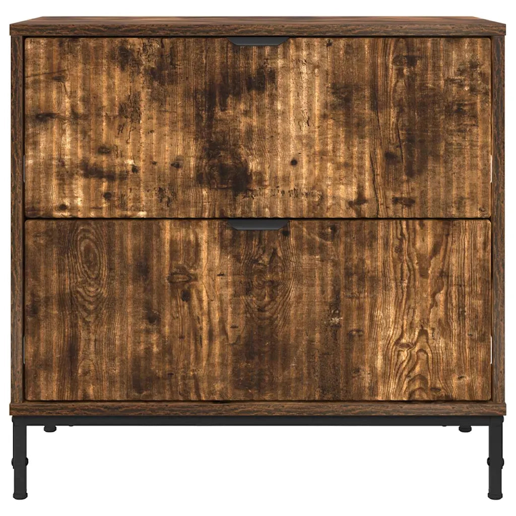 Comodino-Tavolino da notte Rovere fumo 63.5 x 36 x 61 cm Legno multistrato