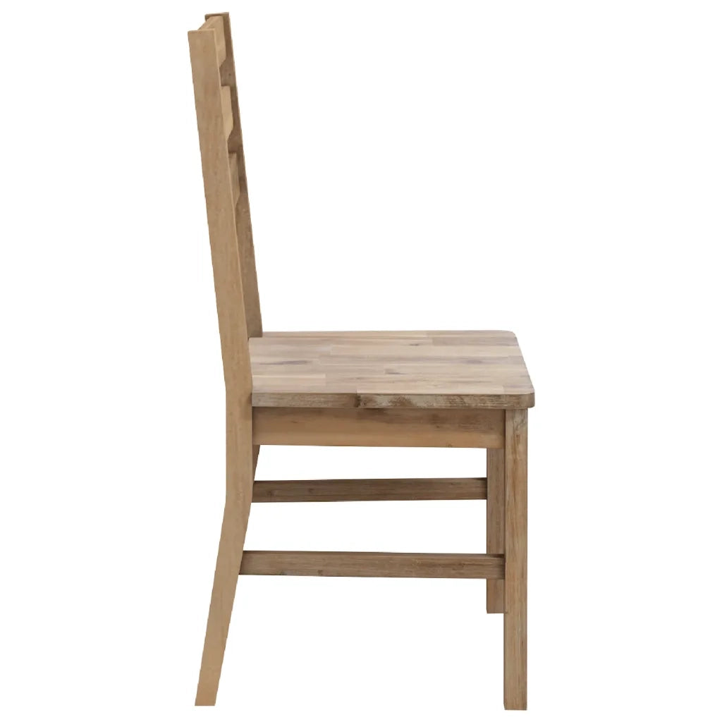 Sedie da Pranzo 2 pz | Sedie da cucina in Legno Massello di Acacia