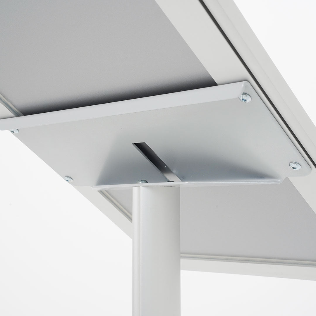 Espositore a Leggio con Piantana 29x47,7x2,3 cm in Alluminio Porta Menù Silver