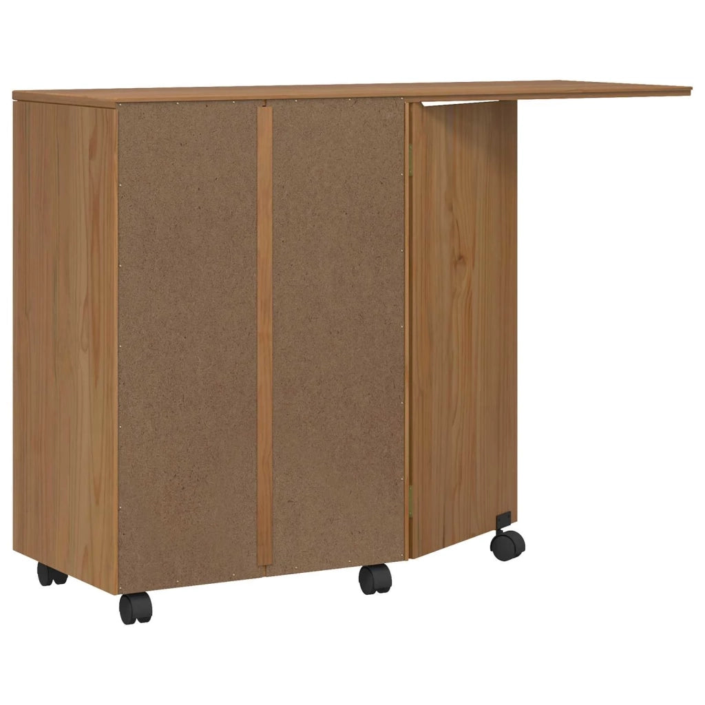 Mobiletto con cassetti e piano pieghevole CORONA Marrone Miele 42040539