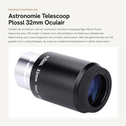 Telescopio Oculare Plossl 32mm - Campo Visivo 52 Gradi - Trattamento Multi-Specchio - Filtro 1.25 pollici - Astronomia - Lunga Illuminazione Oculare
