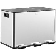Cestino per la Raccolta Differenziata ¨C zephmum ¨C Argento 49.6x34.5x38.6cm