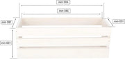 Bacchetta per erbe in legno - Vaso per fiori da balcone lungo 400 x 180 x 150 mm bianco