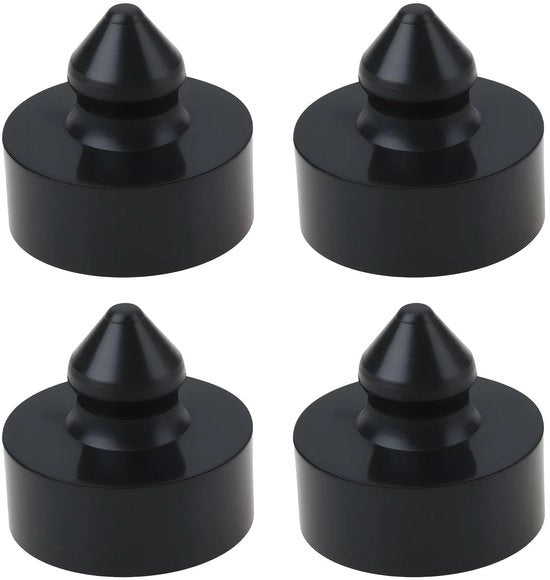 Freno di sospensione in gomma - 4x Stopper per sellino di motocicletta - Gomma resistente - Ammortizzazione vibrazioni - Diametro esterno 20 mm - Altezza 18 mm - Foro di montaggio 8 mm/9,5 mm - Buffer di sellino