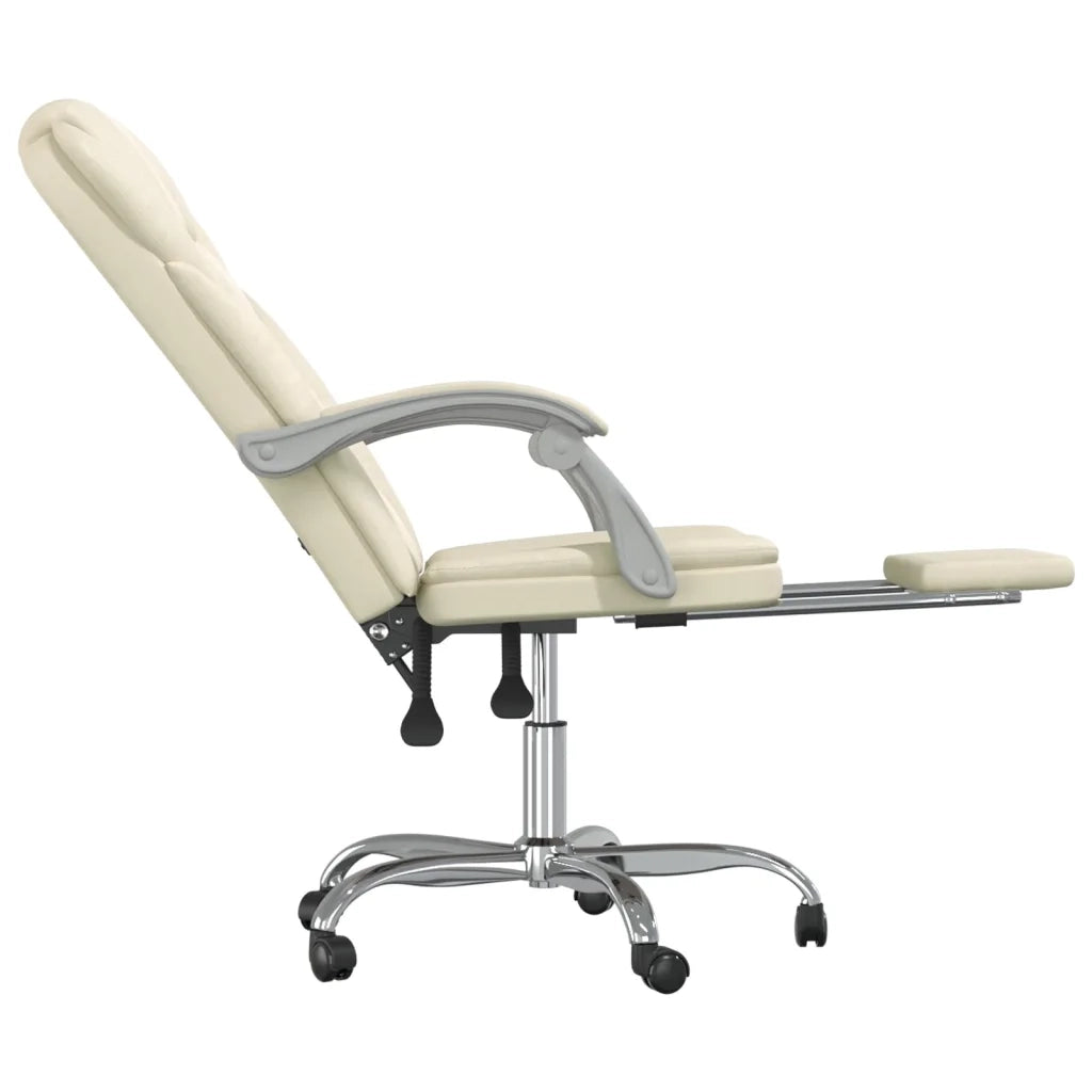 Poltrona da Ufficio Reclinabile Crema in Similpelle cod mxl 26123