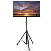 Supporto per TV regolabile in altezza 140-204cm, Treppiede per TV 54-120cm a schermo piatto con portata 35kg-Mobili porta TV