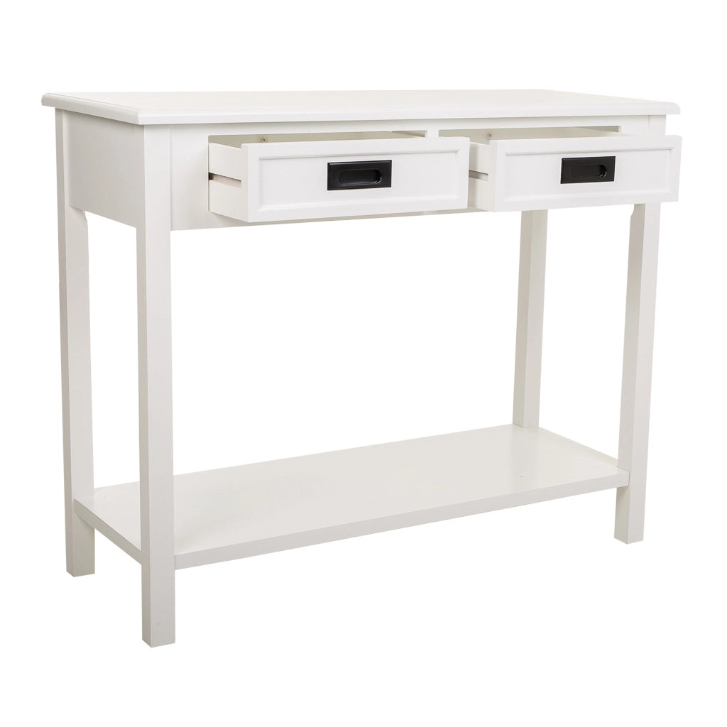 Mobile da ingresso in legno bianco 100x40x80h