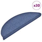 Tappetini per scale 30 pz 56x17x3 cm blu semicircolari 3365740