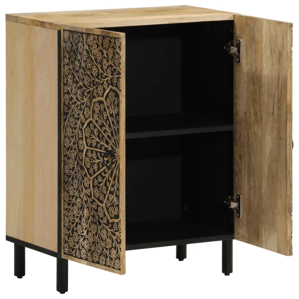 Credenza 60x33x75 cm in Legno Massello di Mango 358214