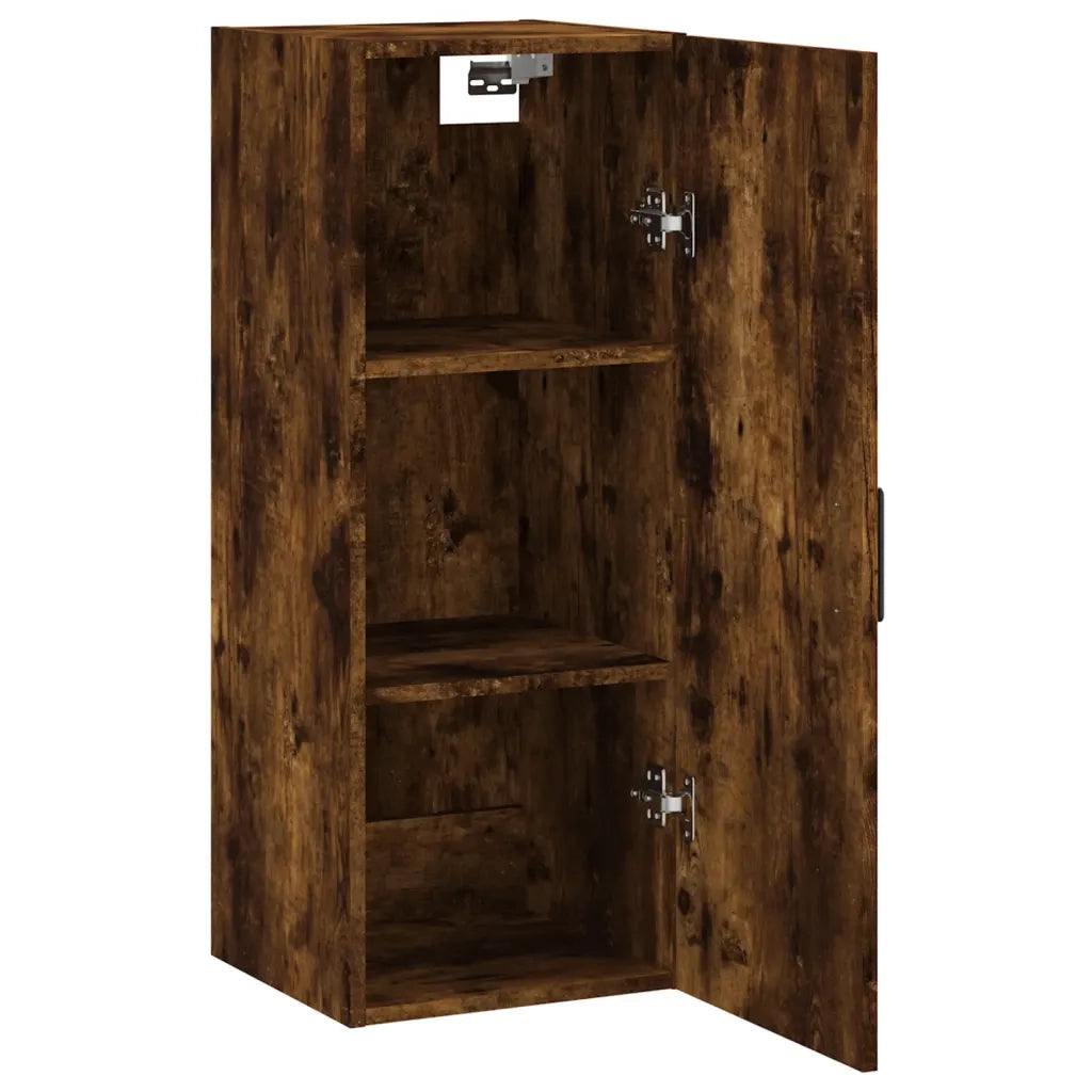 Armadietto a Muro | Mobile a Parete Rovere Fumo 34,5x34x90 cm