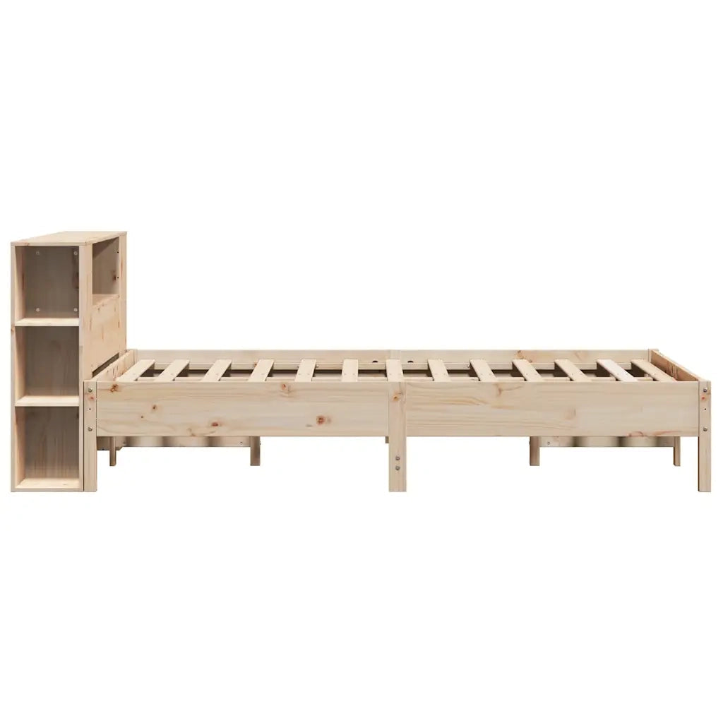 Letto Libreria senza Materasso 140x190 cm in Legno di Pino 3322837