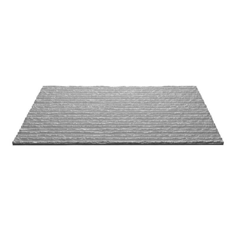 Pannello decorativo effetto pietra graffiata 3D set 12 pz 8,6 mt2 rivestimento murale in PU 120 x 60 x 2,5 Bianco Alab..