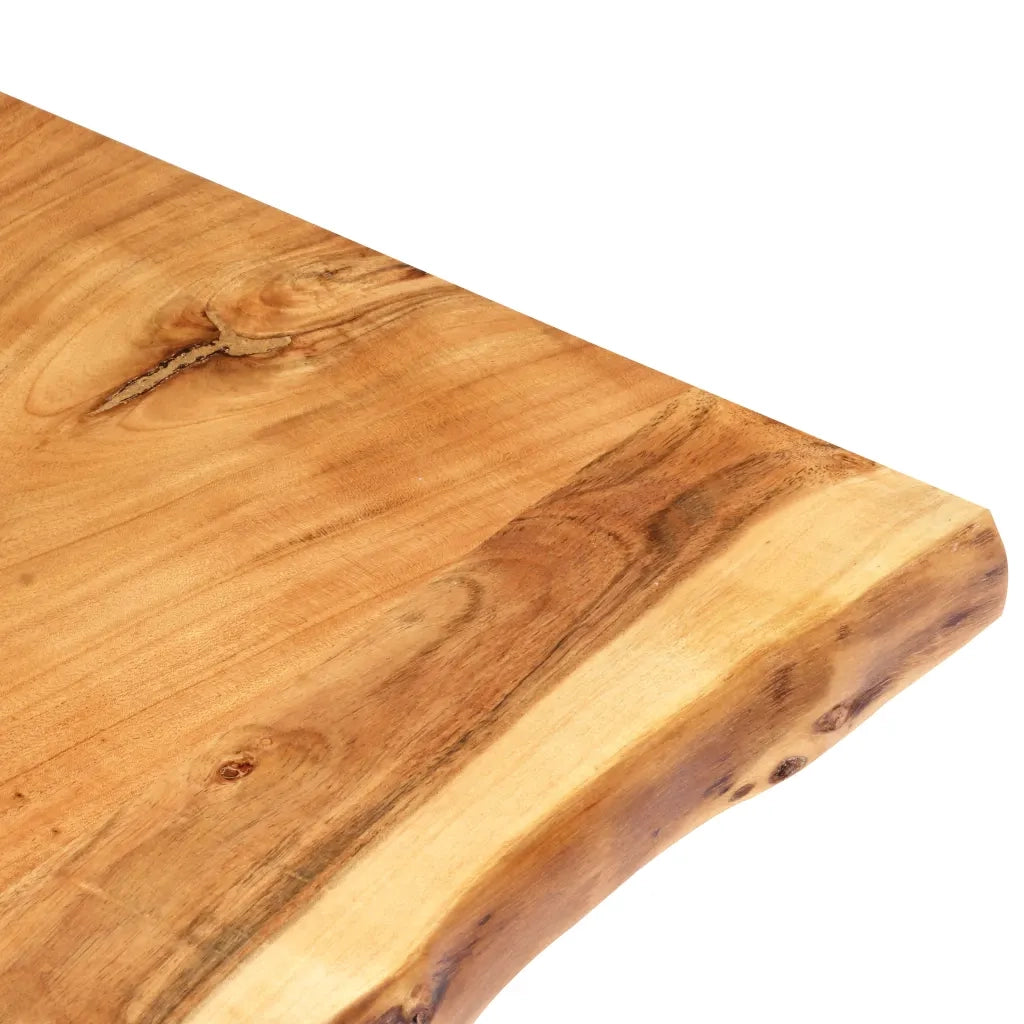 Piano del Tavolo in Legno Massello di Acacia 100x(50-60)x2,5 cmcod mxl 72978