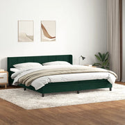 Giroletto a Molle con Materasso Verde Scuro 180x220 cm Velluto 3318168