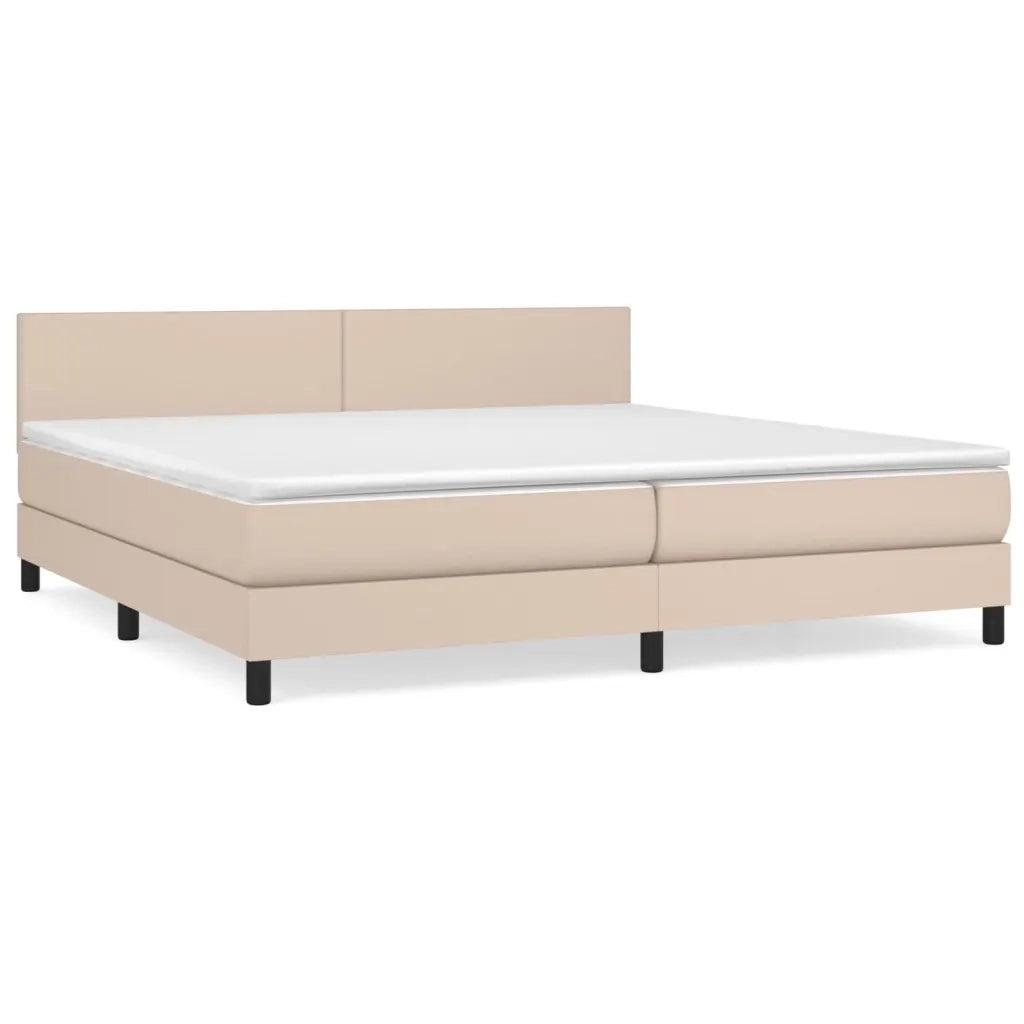 Giroletto a Molle con Materasso Cappuccino 200x200cm Similpelle 3141028