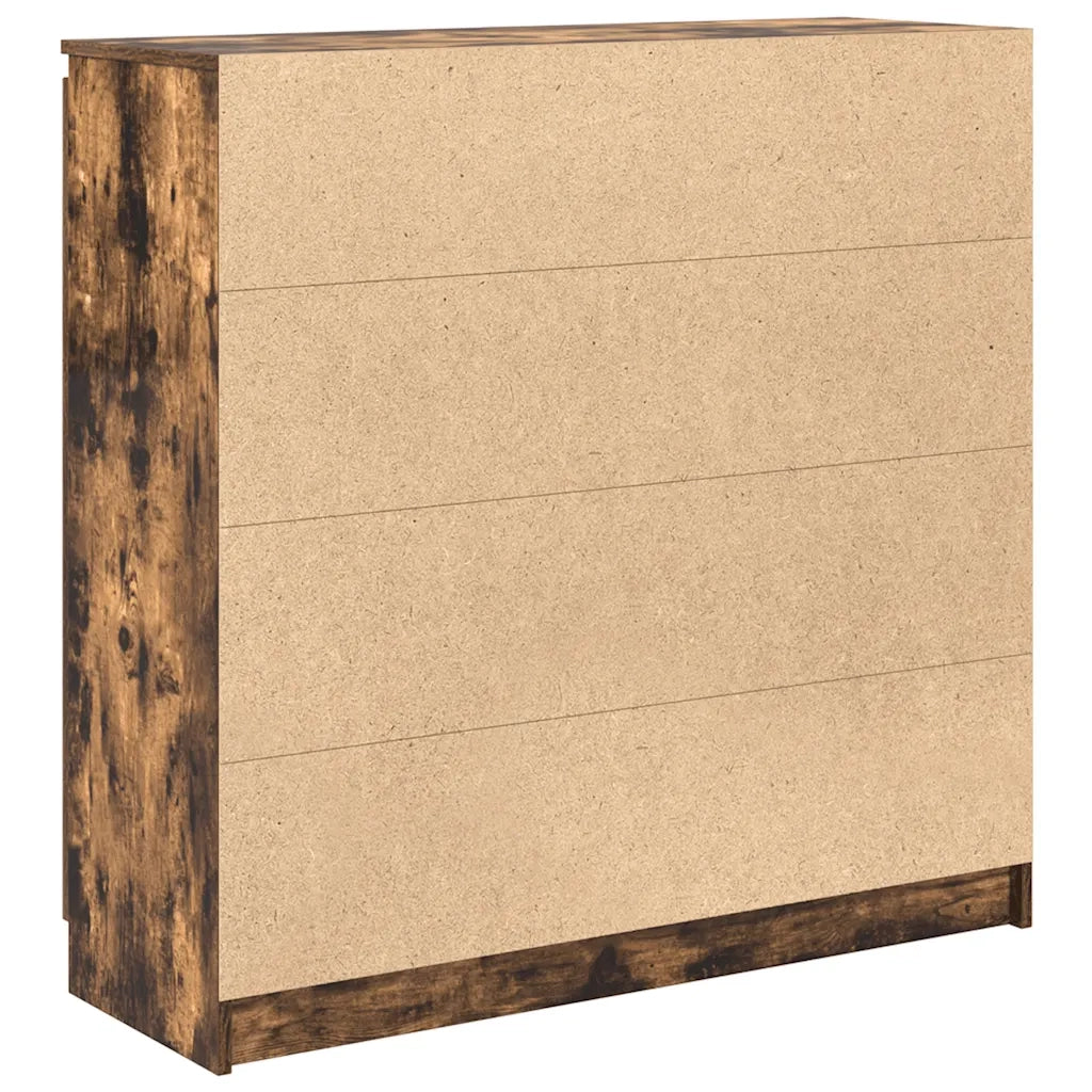 Credenza con Cassetti-Buffet-Armadio da cucina Rovere Fumo 100,5x35x98,5cm in Truciolato